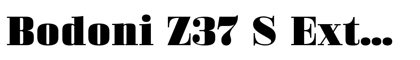 Bodoni Z37 S Extended Heavy